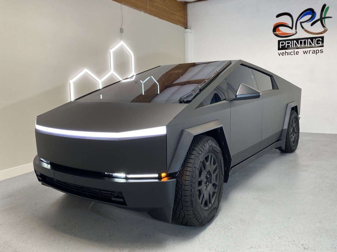 Tesla Cybertruck satin wrap, Sacramento