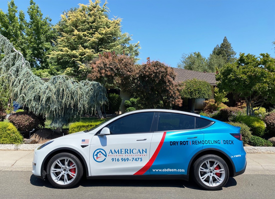 Tesla wrap for Tesla American by Art Printing Vehicle Wraps, Sacramento